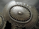 Very Important Vintage Native American Navajo Bruce Morgan Sterling Silver Concho Belt-Nativo Arts