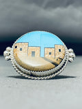 Detailed Pueblo Sky Native American Navajo Sterling Silver Ring-Nativo Arts