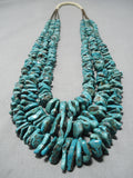 Jaw-dropping Vintage Navajo Royston Turquoise Necklace Native American Old-Nativo Arts