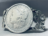 One Of The Best Coiled Coin Vintage Native American Navajo Sterling Silver Bracelet-Nativo Arts