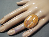 Impressive San Felipe Orange Spiny Sterling Silver Ring Native American-Nativo Arts