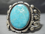 Important Verdy Jake Native American Navajo Turquoise Sterling Silver Bracelet-Nativo Arts
