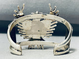 One Of The Best Vintage Native American Zuni Turquoise Inlay Sterling Silver Bracelet-Nativo Arts