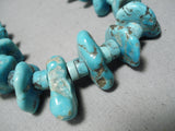 Superior Vintage Navajo Kingman Turquoise Necklace Native American Old-Nativo Arts
