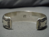 Striking Vintage Native American Navajo Old Kingman Turquoise Sterling Silver Dual Bead Bracelet-Nativo Arts