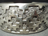 Incredible Detail Vintage Native American Navajo Pueblo Sterling Silver Bracelet-Nativo Arts