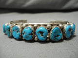 Quality Howie Begay Vintage Native American Navajo Turquoise Sterling Silver Bracelet Cuff-Nativo Arts