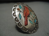 Marvelous Vintage Zuni Native American Sterling Silver Turquoise Ring-Nativo Arts