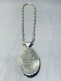 Important Ben Begaye (d) Vintage Native American Navajo Sterling Silver Leaf Necklace-Nativo Arts