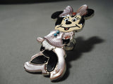 Biggest Crazy Native American Minnie Mouse Turquoise Sterling Silver Ring-Nativo Arts