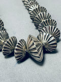 One Of The Best Vintage Native American Navajo Sterling Silver Necklace-Nativo Arts