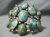 One Biggest Best Vintage Native American Navajo Royston Turquoise Sterling Silver Bracelet Old-Nativo Arts