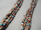One Of The Best Vintage Spiny Oyster Turquoise Native American Navajo Necklace Old-Nativo Arts