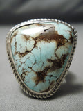 One Of The Best Vintage Native American Navajo Dry Creek Turquoise Sterling Silver Ring-Nativo Arts