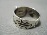 Jeanette Dale Vintage Native American Navajo Damale Turquoise Sterling Silver Ring-Nativo Arts