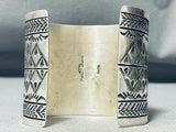 One Of The Most Detailed Teepee Love Vintage Native American Navajo Sterling Silver Bracelet-Nativo Arts