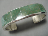 Very Rare Zuni Cripple Creek Turquoise Native American Sterling Silver Bracelet-Nativo Arts