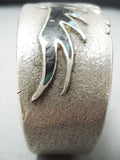 Unforgettable Eagle Native American Navajo Inlay Sterling Silver Bracelet-Nativo Arts