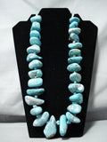 488 Gram Monstrous Vintage Native American Navajo Gilbert Turquoise Sterling Silver Necklace-Nativo Arts