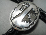 Impressive Navajo Sterling Silver Bolo Native American-Nativo Arts