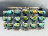 Important Vintage Native American Navajo Damale Turquoise Sterling Silver Bracelet-Nativo Arts