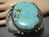 Museum Vintage Native American Navajo #8 Turquoise Boulder Sterling Silver Bracelet-Nativo Arts
