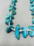Native American Breathtaking Vintage Santo Domingo Kingman Turquoise White Shell Necklace-Nativo Arts
