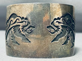 Important Vintage Native American Hopi Sterling Silver Wide Bracelet-Nativo Arts