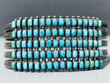 One Of The Finest Museum Vintage Native American Zuni Turquoise Sterling Silver Bracelet-Nativo Arts