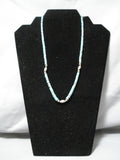 Wonderful Vintage Native American Navajo Green Turquoise Sterling Silver Necklace-Nativo Arts
