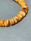 Native American Traditional Vintage Santo Domingo Spiny Oyster Sterling Silver Necklace-Nativo Arts