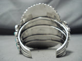 Important Best Vintage Native American Navajo Green Turquoise Sterling Silver Bracelet-Nativo Arts