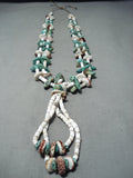 Native American Extraordinary Santo Domingo Turquoise Spiny Shell Jacla Necklace-Nativo Arts