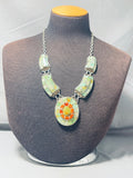 One Of The Best Vintage Southwest Green Turquoise Sterling Silver Necklace-Nativo Arts
