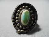 Early Vintage Native American Navajo Damale Turquoise Sterling Silver Ring-Nativo Arts