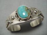 Quality Vintage Native American Navajo Lee Royston Turquoise Sterling Silver Bracelet Old-Nativo Arts