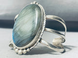One Of The Best Vintage Native American Labradorite Sterling Silver Bracelet-Nativo Arts