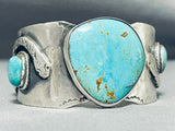 Snake Vintage Native American Navajo Kingman Turquoise Sterling Silver Bracelet-Nativo Arts