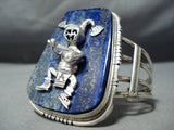 Best Vintage Native American Navajo Watermelon Clown Lapis Sterling Silver Bracelet Cuff-Nativo Arts