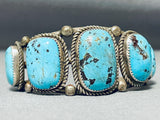 Godber Turquoise Very Rare Vintage Native American Navajo Sterling Silver Bracelet-Nativo Arts