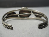 Marvelous Vintage Native American Navajo Kingman Turquoise Sterling Silver Bracelet Old-Nativo Arts
