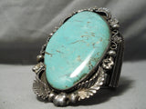 One Of Best Craziest Vintage Native American Navajo Royston Turquoise Sterling Silver Bracelet-Nativo Arts