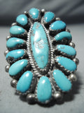 Astounding Vintage Navajo Turquoise Sterling Silver Ring Native American Old-Nativo Arts