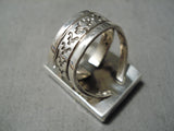 Huge Towering Navajo Native American Turquoise Sterling Silver Ring-Nativo Arts