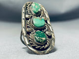 Incredible Vintage Native American Navajo Cerrillos & Royston Turquoise Sterling Silver Ring-Nativo Arts