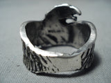 Majestic Navajo Sterling Silver Eagle Ring Native American-Nativo Arts