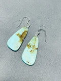 Native American Gorgeous Santo Domingo Royston Turquoise Sterling Silver Earrings-Nativo Arts