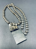 Longer Vintage Southwest Turquoise Inlay Sterling Silver Necklace-Nativo Arts