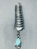 One Of The Most Unique Ever Native American Navajo Turquoise Sterling Silver Charm Bracelet-Nativo Arts
