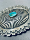 Exceptional Vintage Native American Navajo Royston Turquoise Sterling Silver Buckle-Nativo Arts